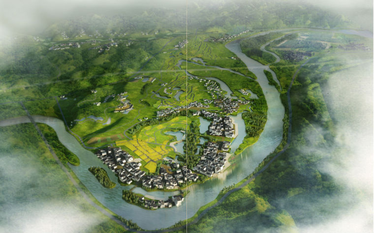 江西小区示范区资料下载-[江西]新中式风格生态旅游示范区概念规划方案文本