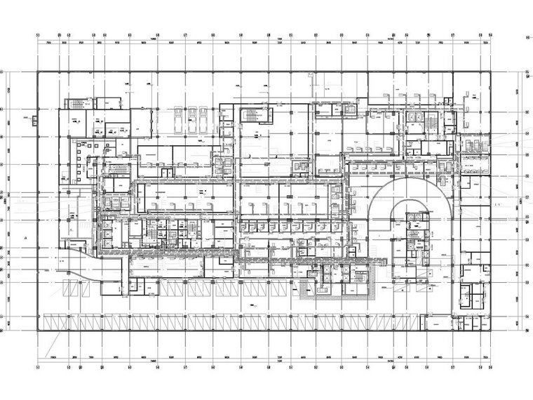 [广东]高层酒店建筑暖通空调全系统设计施工图（制冷机房）-地下一层空调水平面图.jpg