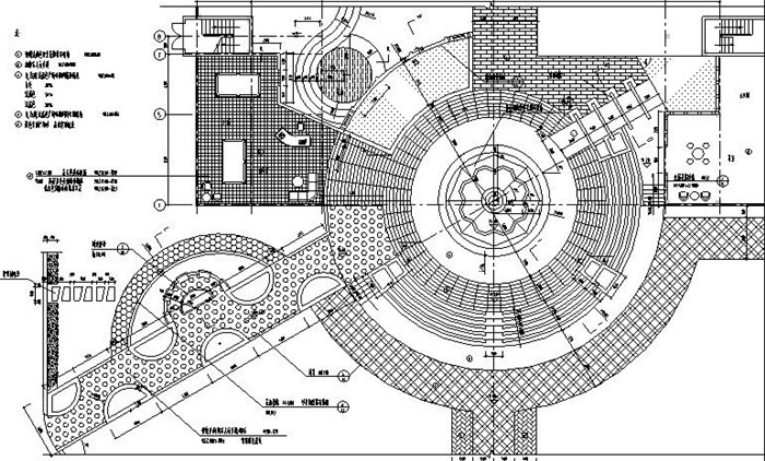 庭院景观设计施工图-中心剧场施工图