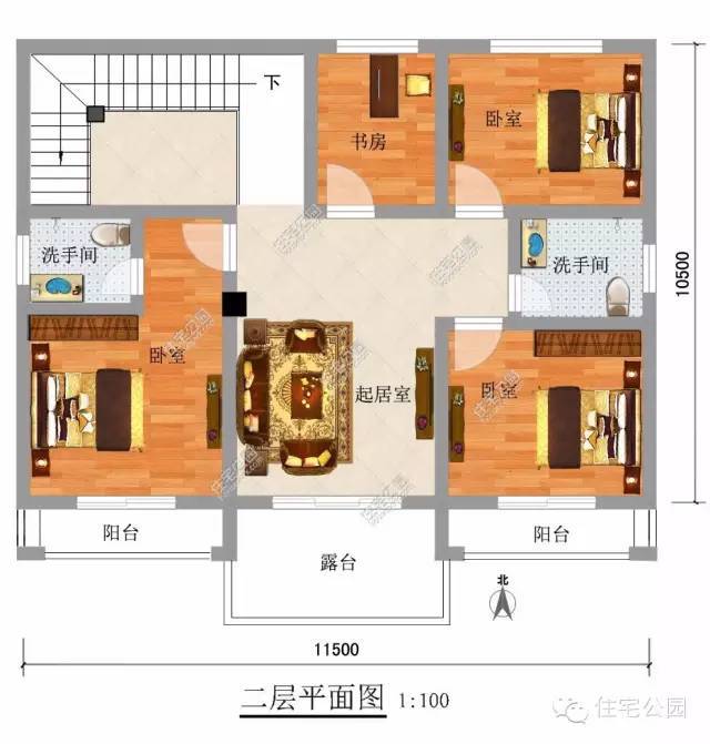 10套经典新农村自建房图纸分享，个个都是经典-户型七：2.jpg