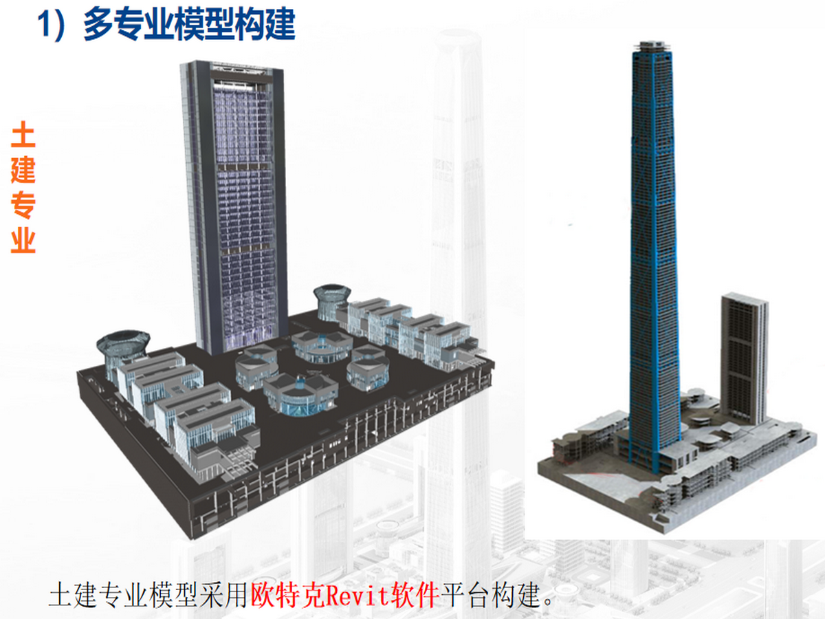 天津巨型框架核心筒斜撑结构大厦项目bim技术应用