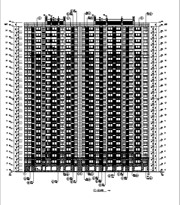 26栋住宅户型资料下载-[安徽]超高层多栋住宅及商铺建筑施工图（16年图纸）