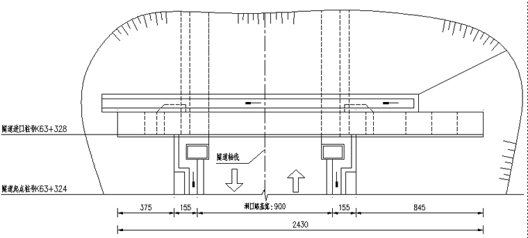 [云南]单洞双向行驶双车道隧道图纸_6