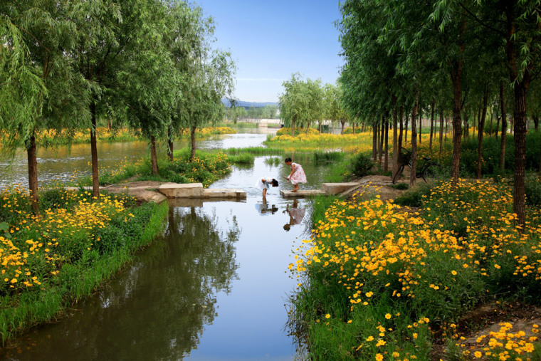 湿地公园绿道资料下载-迁安三里河绿道景观（唐山）