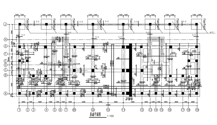15层高层住宅施工图资料下载-11层钢筋混凝土框剪结构高层住宅楼结构施工图（CAD、15张）