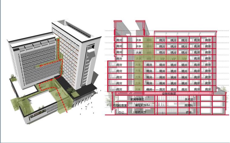 [四川]天全县中医医院建筑方案文本（PPT+42页）-院落立体化