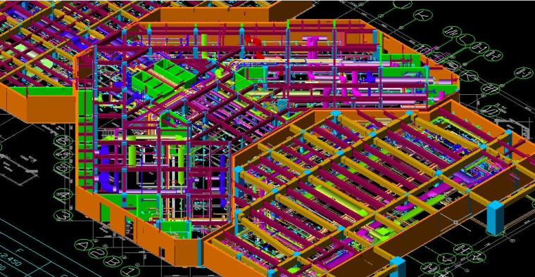 民用建筑机电综合管线设计资料下载-CADREVIT机电综合管线图教程
