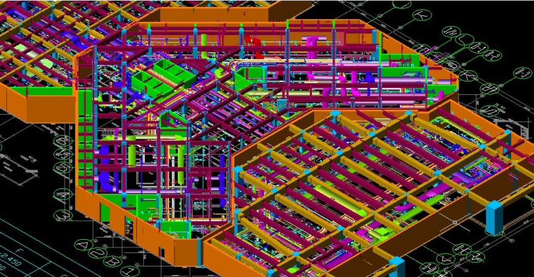 冷冻机房管线三维建模资料资料下载-CADREVIT机电综合管线图教程