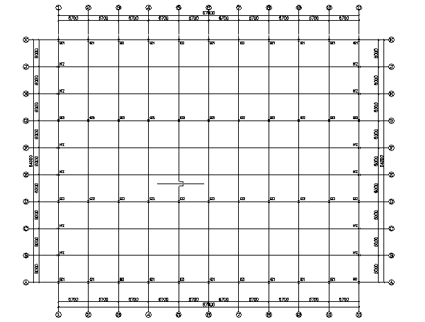 门立面cad图资料下载-67米x54米单跨门式刚架厂房钢结构工程（CAD，8张）