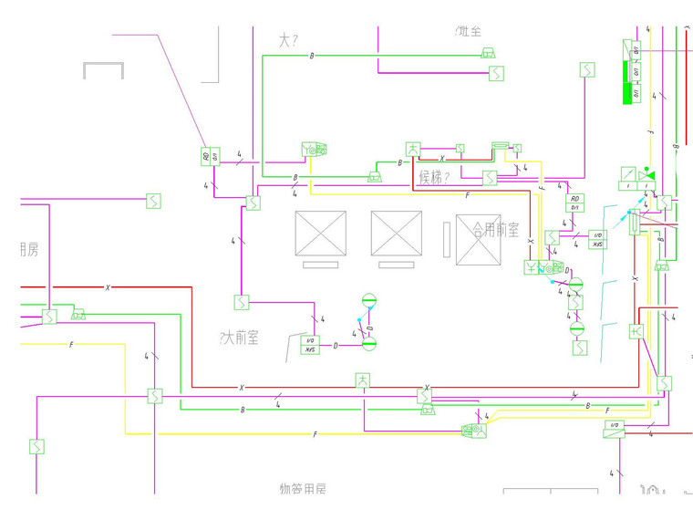 [重庆]某综合建筑水暖电全套图纸-5#楼一层弱电及消防平面图.jpg