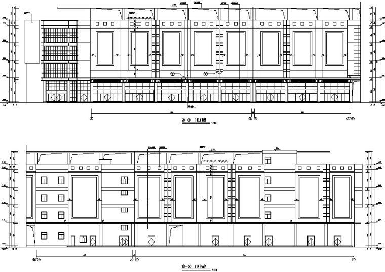 商场建筑施工图设计资料下载-大型多层商场建筑设计施工图CAD
