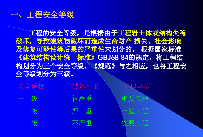 岩土工程勘察课件--岩土工程勘察(PPT)-工程安全等级