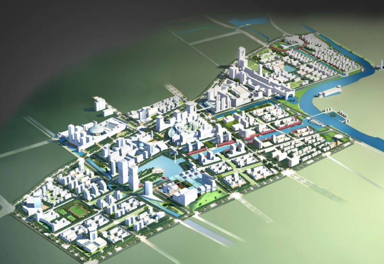 城市商业片区设计资料下载-[江苏]扬州经济开发区中心片区城市设计方案文本