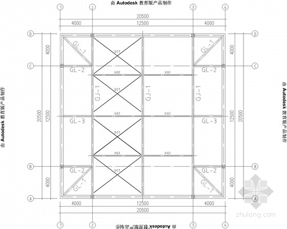网架钢结构顶施工图资料下载-钢结构采光顶结构施工图