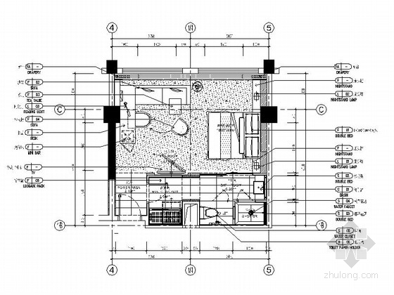 30平米cad公寓设计资料下载-[湖北]30平米清新自然单身公寓室内施工图（含效果图）