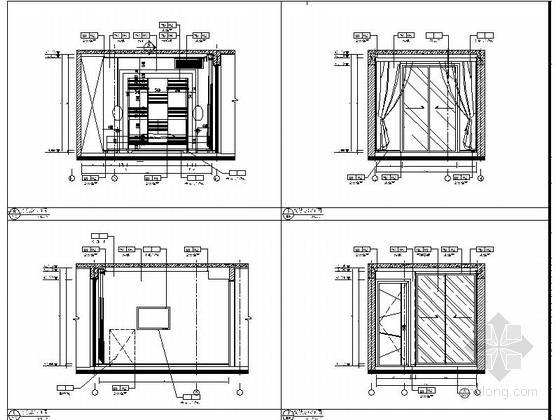 [河北]现代简约舒适的三居室家装施工图（含实景图）-现代简约舒适的三居室家装施工图（含实景图）立面图