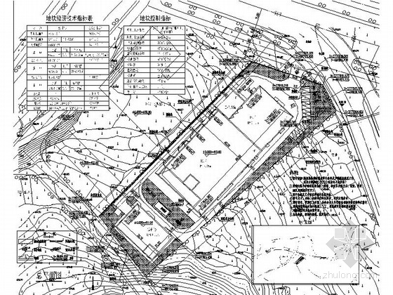 [福建]3层现代风格4S店综合楼建筑设计施工图（含水电结构施工图）-3层现代风格4S店综合楼建筑总平面图 