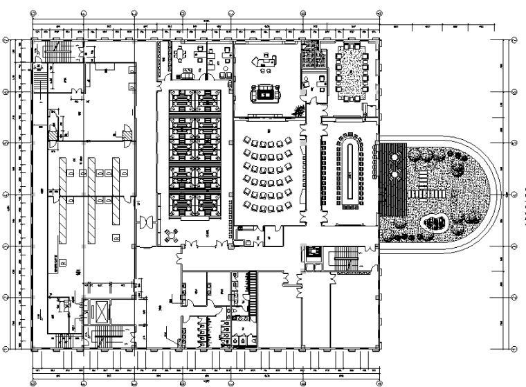 活动办公空间CAD资料下载-现代简约办公空间装修CAD图纸