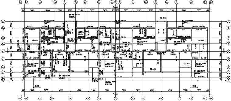 43X13.5m异形柱框架住宅楼施工图（CAD，11张）_3