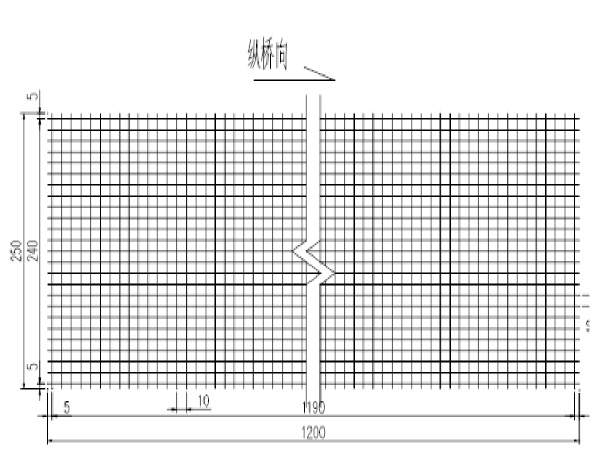 桥面铺装施工方案-钢筋网片示意图