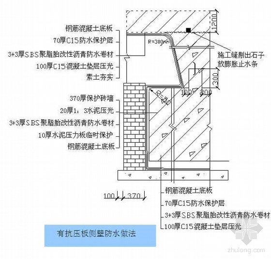 北京某高层酒店地下水防水施工方案（聚脂胎SBS改性沥青防水卷材）- 