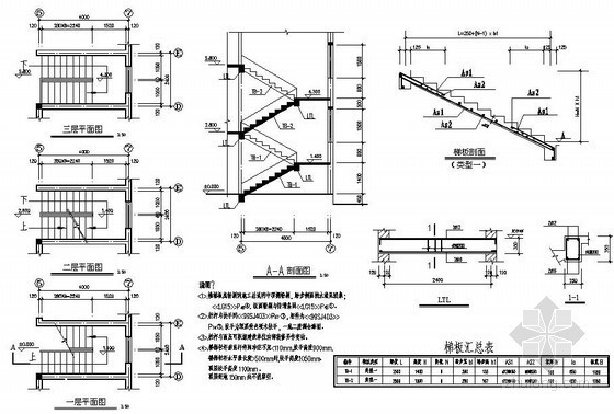 某3层砖混新农村住宅建筑结构图- 