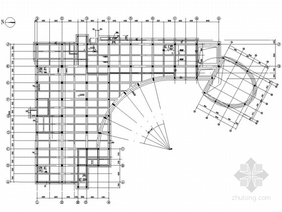 人防地下室车道图纸资料下载-五层框架结构办公楼人防地下室结构施工图