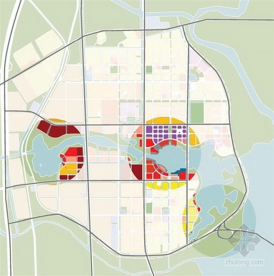 [青岛]滨水生态新城城市规划概念性规划设计方案-规划分析图