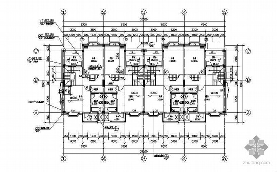 某三层联排别墅建筑施工图-3