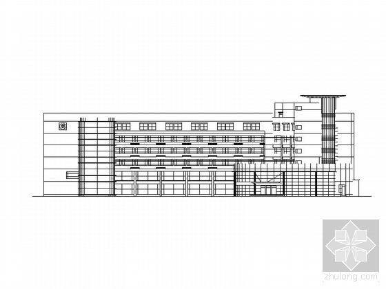 综合医院建筑施工图CAD资料下载-某医院六层心理综合楼建筑施工图