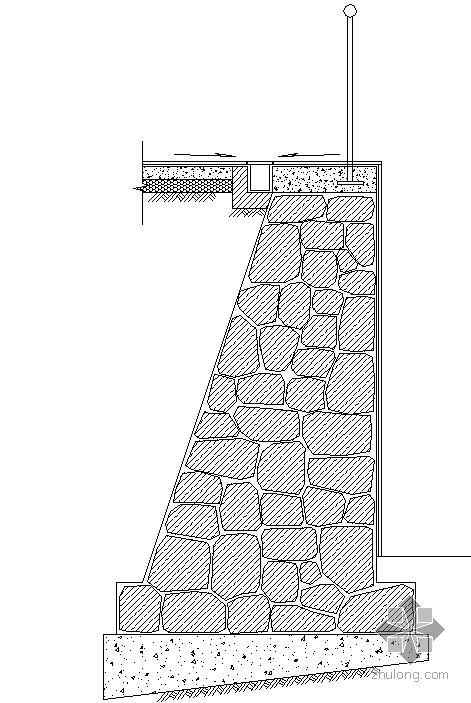 台阶挡土墙节点详图资料下载-小区三种类型挡土墙施工详图