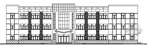 三层钢结构办公楼效果图资料下载-某三层办公楼方案图