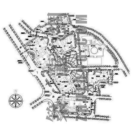 沙地绿化资料下载-宝盛沙地新街平面图