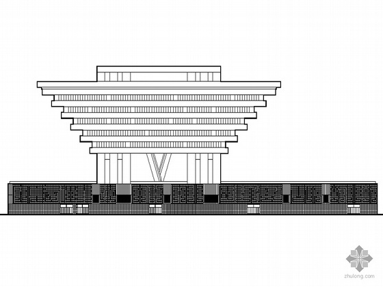 中式展览建筑方案资料下载-[上海世博会]A区某知名国家馆建筑方案图