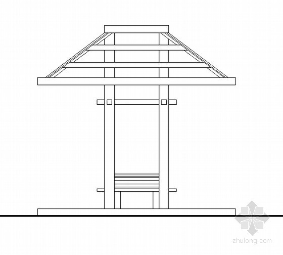 凉亭cad详图资料下载-木凉亭施工详图