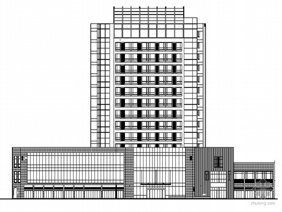 宿舍式公寓资料下载-某沿街十四层酒店式公寓建筑施工图