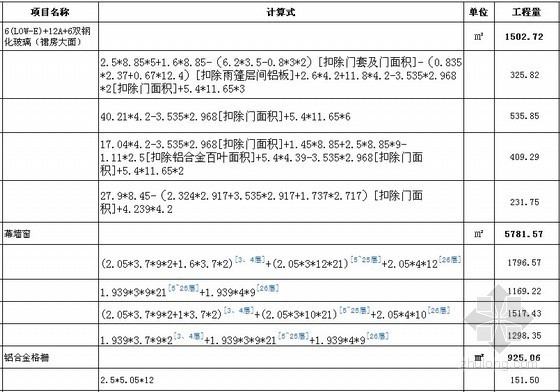 表格计算功能资料下载-工程量自动计算结果表格（新增文字注释上标功能）