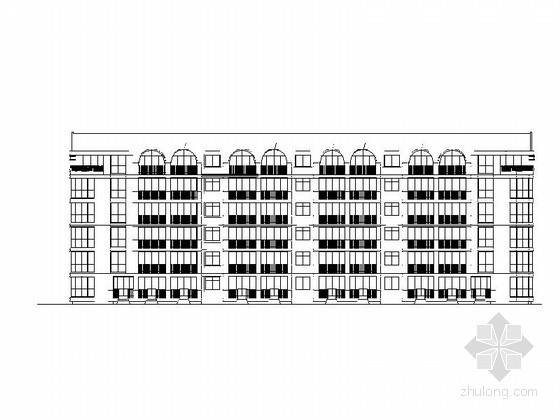 阳光板建筑施工图资料下载-某阳光海岸住宅区六层公寓建筑施工图