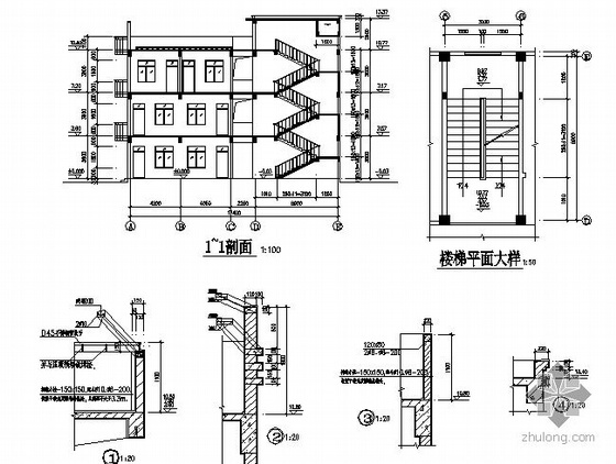 某三层学校教学楼建筑施工图-2