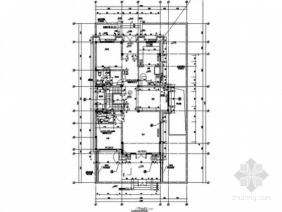 [江苏]某二层独栋中式风格别墅建筑施工图(南入口)- 