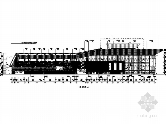 [苏州]五层汽车站综合客运枢纽建筑施工图-汽车站综合客运枢纽立面图