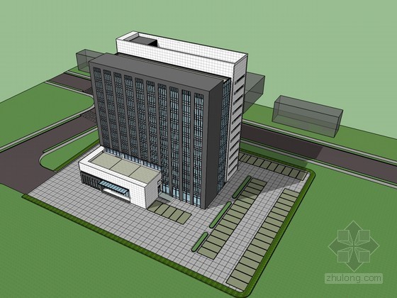 移动办公楼SketchUp模型下载-移动办公楼 
