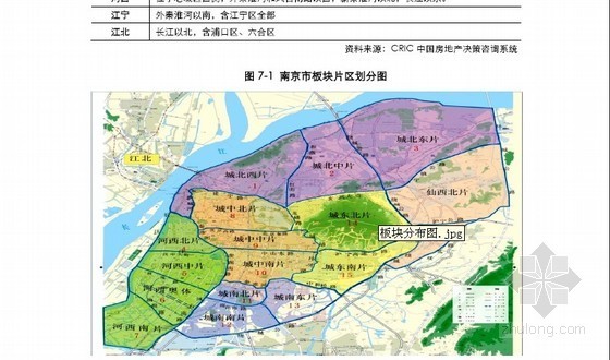 [南京]房地产市场分析(区域板块市场分析)144页-板块片区划分图 