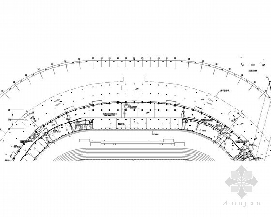 [西藏]群众文化体育中心体育场电气全套施工图（甲级院设计）-弱电平面图(局部) 