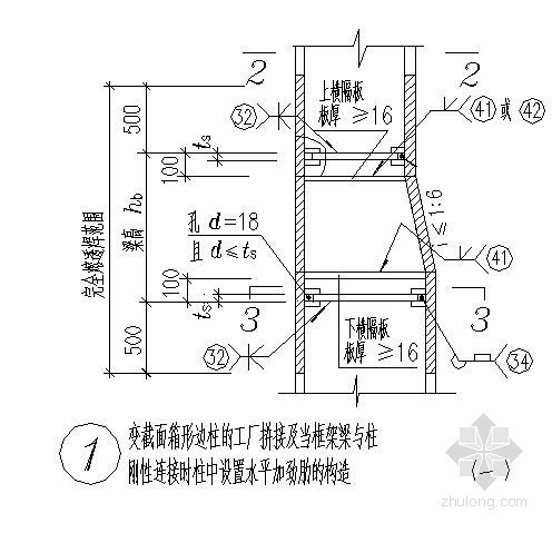 方管钢资料下载-方管柱节点构造详图