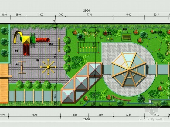 优秀医院景观设计资料下载-[长沙]某医院屋顶花园景观设计