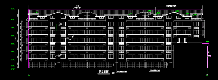多层住宅楼建筑立面图资料下载-临街商住楼建筑施工图