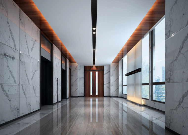 电梯间.电梯厅设计案例效果图-电梯间效果图 (12)