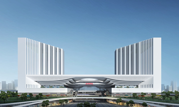 重庆坡地建筑方案资料下载-新合肥西站建筑方案设计