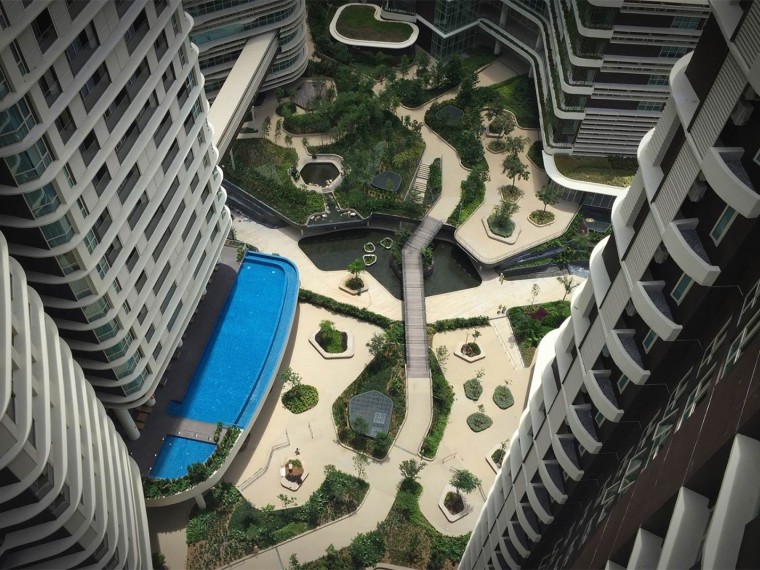 园林高端庭院资料下载-马来西亚Afinity高端公寓景观